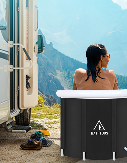 Load image into Gallery viewer, , Black PVC 32" Diameter, Inflatable Bathtub
