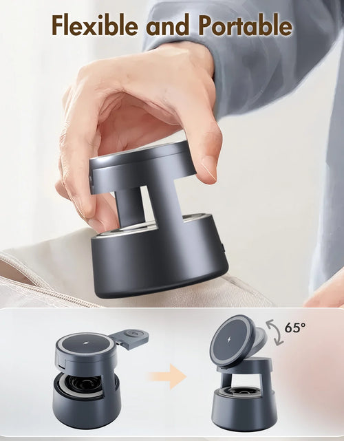 Load image into Gallery viewer, 5 in 1 Wireless Charging Station, 15W Fast Charging Wireless Charger for Iphone Airpods Iwatch with Magsafe,Bluetooth Speakers,Mushroom Light Compatible with Iphone 8 and above Series
