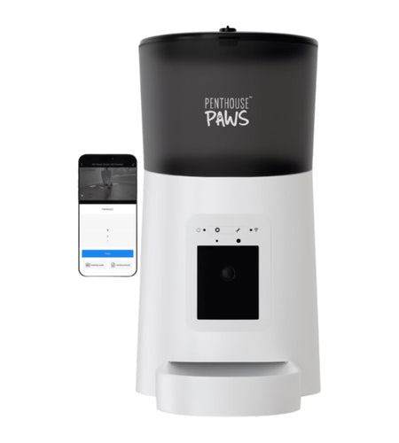 Smart HD Feeder, Automatic Pet Food Dispenser, 6L, 1080P Camera, 2-Way Audio, Backup Power, 15 Meals/Day, White, for Cat & Dog