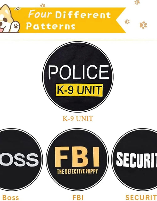 Load image into Gallery viewer, 4 Packs Dog Shirts for Small Dog,  Pet T-Shirts Clothes Vest for Puppy Boy Girl S
