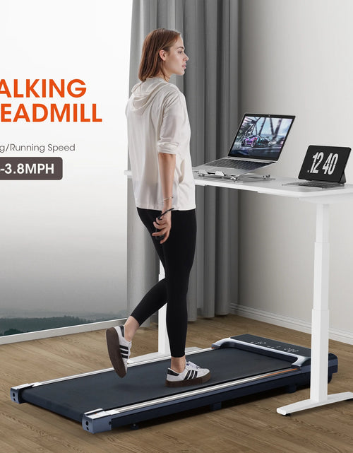 Load image into Gallery viewer, Walking Pad under Desk Treadmill with Remote Control Lightweight 2 in 1 Exercise Treadmill 0.6 to 3.8 Speed Range for Home Office Workout
