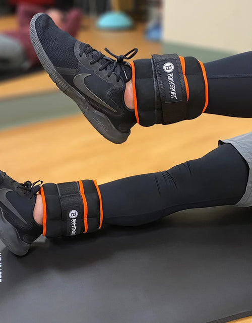 Load image into Gallery viewer, 1 Pound – 5 Pound Black/Black Adjustable Ankle Weights for Men, Women, and Kids – Workout Aid for Added Resistance
