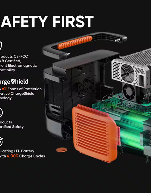 Load image into Gallery viewer, 2000W Output/4000W Peak Solar Generator 1000 plus Expandable Push Button Start Battery Lifepo4 W/Two 100W Solar Panels
