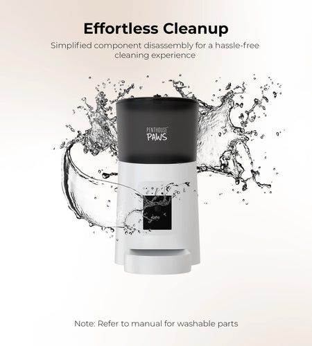 Smart HD Feeder, Automatic Pet Food Dispenser, 6L, 1080P Camera, 2-Way Audio, Backup Power, 15 Meals/Day, White, for Cat & Dog