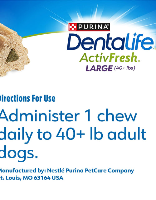 Load image into Gallery viewer, Purina  Activfresh Chicken Flavor Large Breed Adult Dog Dental Chews – 24.1 Oz Pouch (21 Ct)
