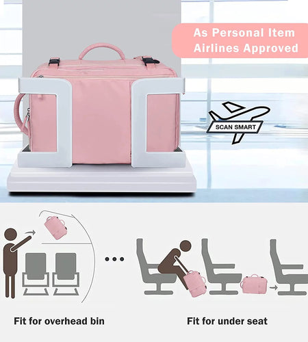 Extra Large Travel Backpack for Women,Carry on Backpack,17 Inch Laptop Backpack,Hiking Backpack,School Bag,Pink