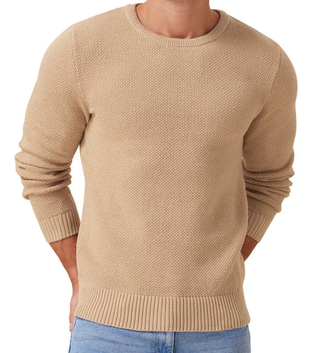 Mens Pullover Sweater Soft Lightweight Casual Classic Crewneck Knitwear Sweaters with Ribbing Edge
