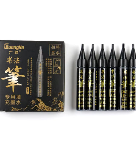 4Pcs/Set Calligraphy Pen Hand Lettering Art Pens Brush Ink Lettering Pens Markers for Writing Drawing Black Ink Pens Art Marker