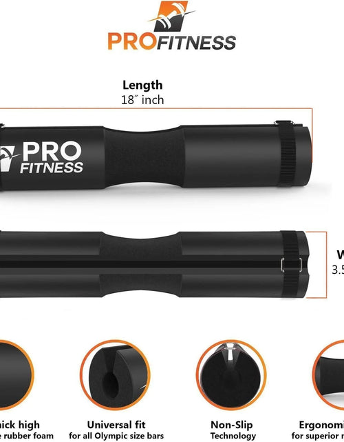 Load image into Gallery viewer, Barbell Pad Squat Pad- Shoulder Support for Squats, Lunges &amp; Hip Thrusts - for Olympic or Standard Bars
