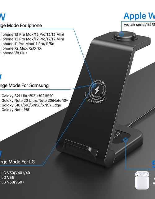 Load image into Gallery viewer, Wireless Charger for Iphone-23W 3 in 1 Fast Charging Station Compatible for Iphone 17/16E/15/14/13/12/11 Pro Max, Airpods 4/3/2/Pro, Iwatch Series 2-11, Samsung Charger Stand
