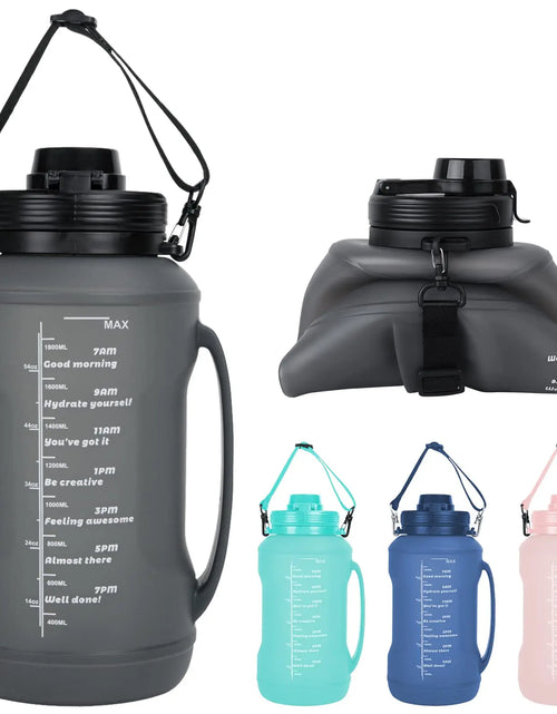 Load image into Gallery viewer, HydraFlex™ 2L Foldable Silicone Water Bottle – Ultimate Sports &amp; Outdoor Hydration
