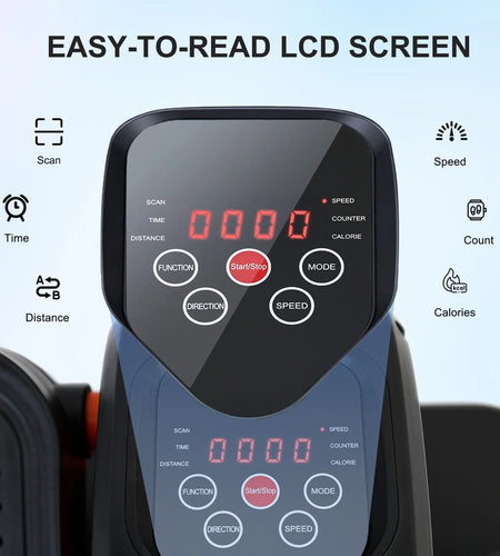 under Desk Elliptical, Electric Ellipse Leg Exerciser While Sitting for Seniors Adults, Auto/Manual Dual Mode Motorized Foot Pedal Exerciser with Remote Control for Home Office Use