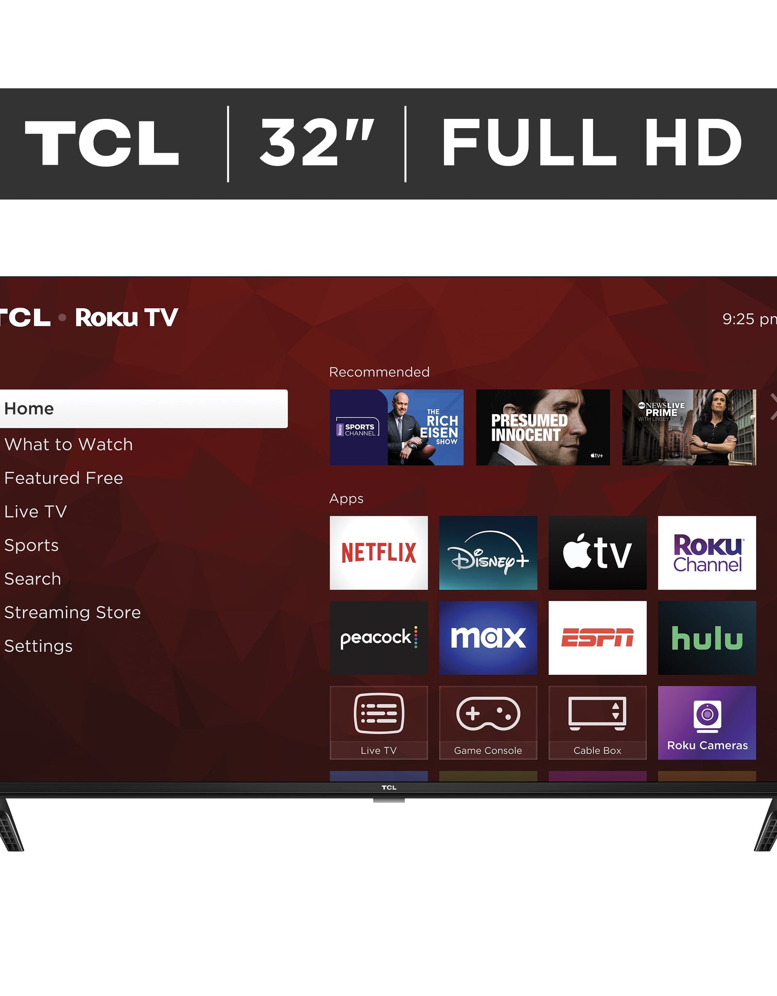 32S357 32 Inch Class S3 1080P FHD LED HDR Smart TV