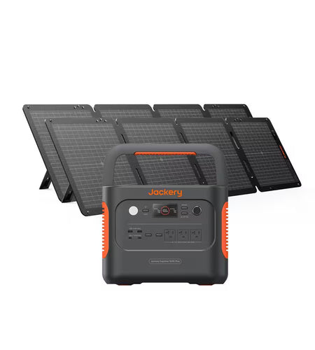 2000W Output/4000W Peak Solar Generator 1000 plus Expandable Push Button Start Battery Lifepo4 W/Two 100W Solar Panels