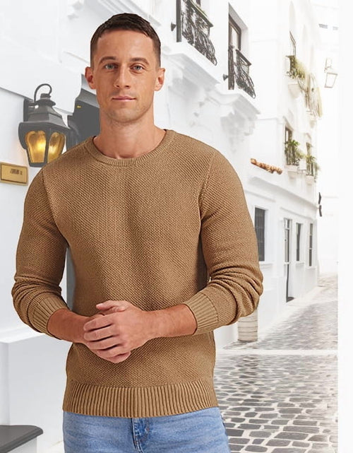 Load image into Gallery viewer, Mens Pullover Sweater Soft Lightweight Casual Classic Crewneck Knitwear Sweaters with Ribbing Edge
