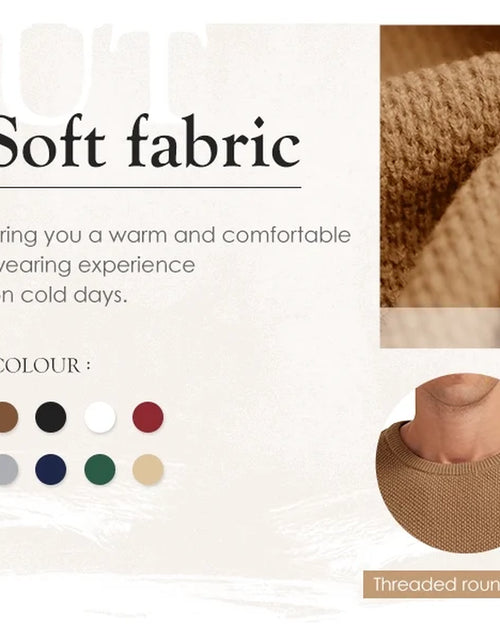 Load image into Gallery viewer, Mens Pullover Sweater Soft Lightweight Casual Classic Crewneck Knitwear Sweaters with Ribbing Edge
