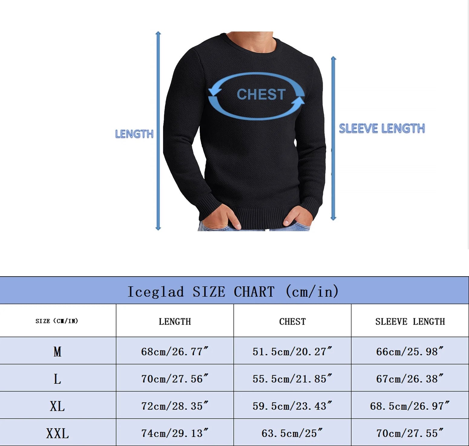 Mens Pullover Sweater Soft Lightweight Casual Classic Crewneck Knitwear Sweaters with Ribbing Edge