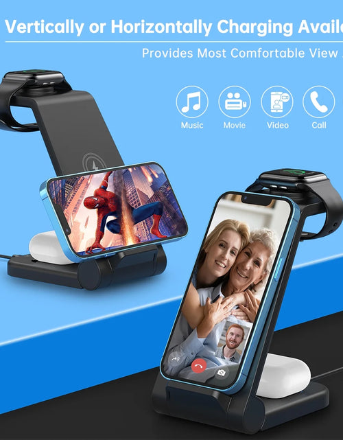 Load image into Gallery viewer, Wireless Charger for Iphone-23W 3 in 1 Fast Charging Station Compatible for Iphone 17/16E/15/14/13/12/11 Pro Max, Airpods 4/3/2/Pro, Iwatch Series 2-11, Samsung Charger Stand
